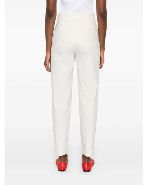 Brunello Cucinelli White Monili Chain-Detail Tailored Trousers