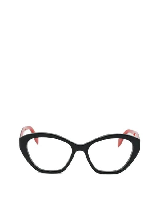 McQueen Black Cat-Eye Frame Glasses