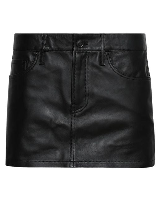 Wardrobe NYC Leren Mini-Rok in het Black