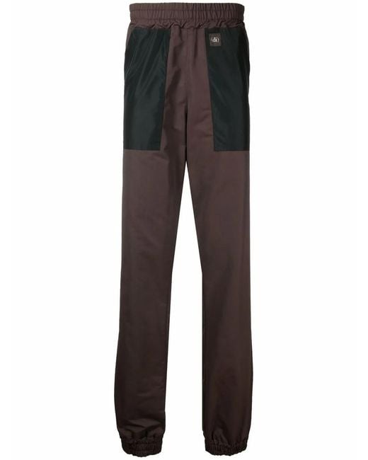 (DI)VISION Black Colour-Block Track Pants for men