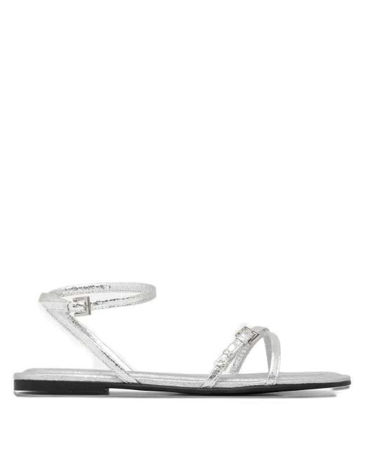 Sandalias con detalle de hebilla HUGO de color White