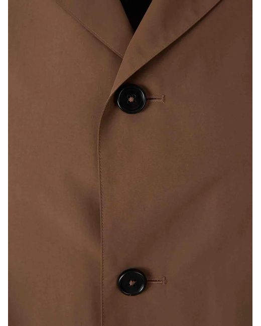 Jil Sander Brown Button-Up Notched-Lapels Jacket for men