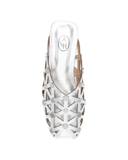 Ash White Bone Cut-Out Sandals