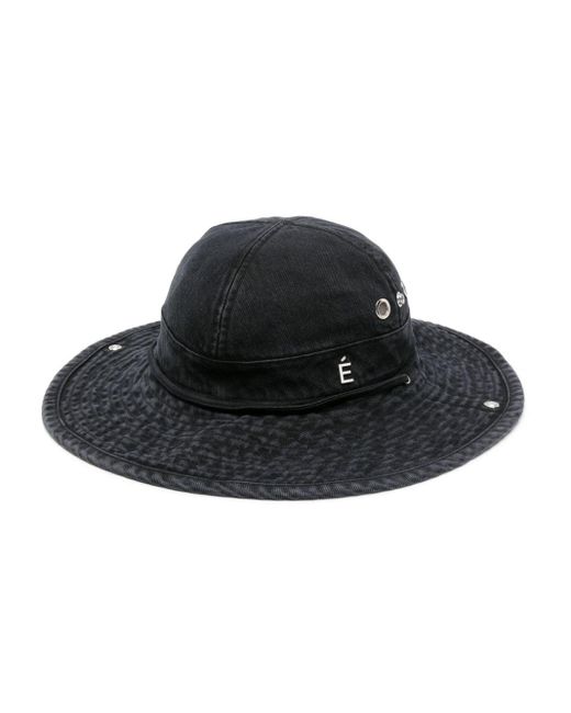 メンズ Etudes Studio Mist Denim Bucket Hat Black