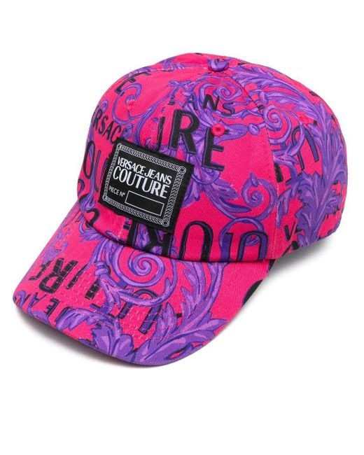 Versace Jeans Couture Baroque-print Baseball Cap in Pink for Men | Lyst