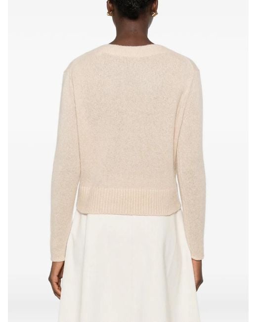 Dorothee Schumacher Natural V-Neck Knitted Cardigan