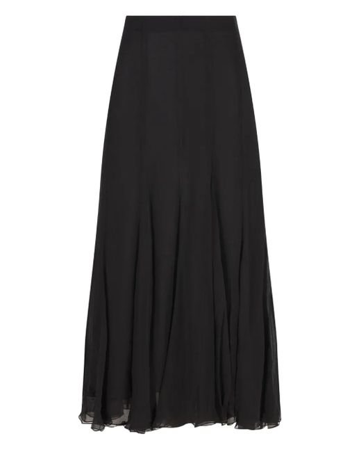 Falda larga de volantes acampanada Chloé de color Black