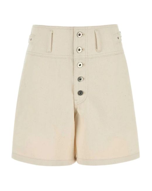 Jil Sander Natural Button-Up Bermuda Shorts
