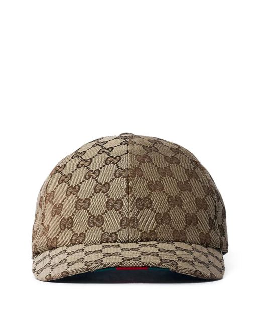 Gucci Brown Gg Monogram Baseball Cap for men
