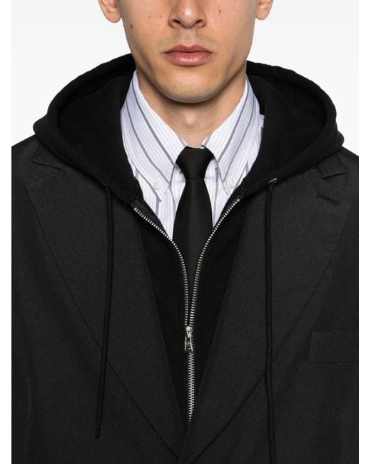Willy Chavarria Black Chilango Oversized Blazer for men