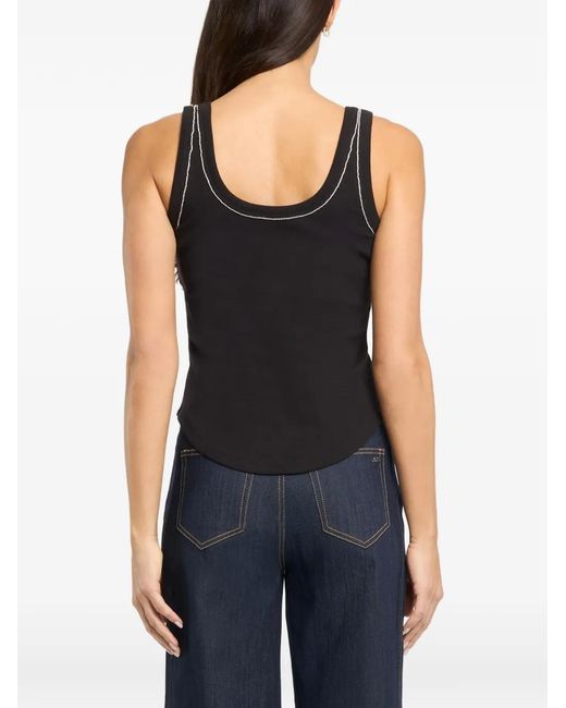 Cinq À Sept Black Quenta Embellished Tank Top