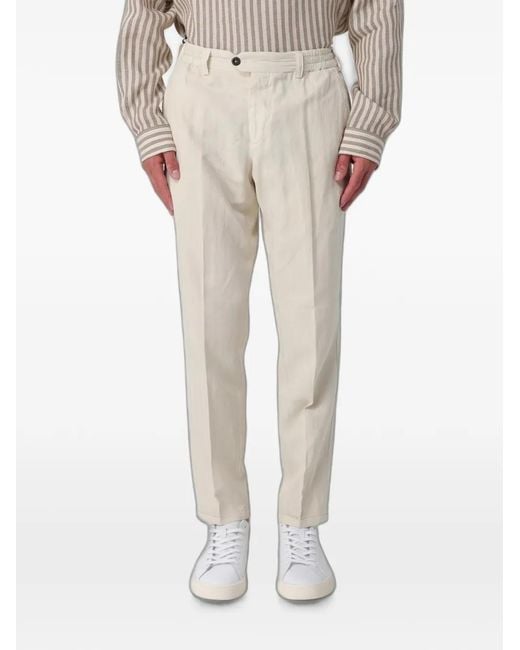 PT Torino Natural Elasticated-Waist Trousers for men