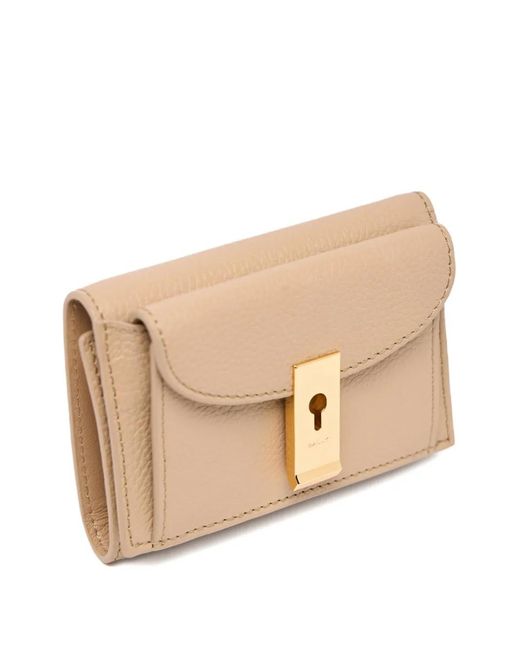 Bally Natural Lock Me Grained-Leather Wallet