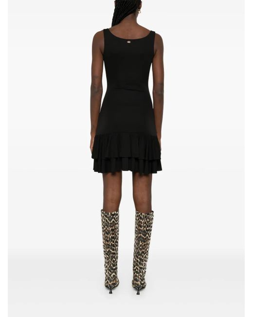Just Cavalli Black Ruffled Mini Dress