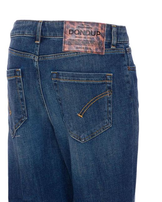 Dondup Jeans Met Opgestikte Zak in het Blue