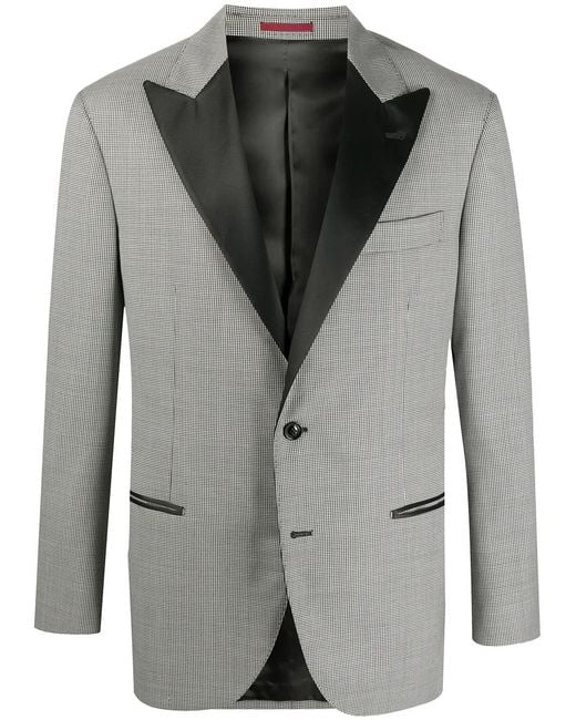 Brunello Cucinelli Gray Single-Breasted Fitted Blazer for men