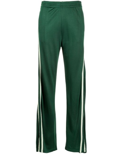 The Upside Green Striped Elasticated-waist Track Pants