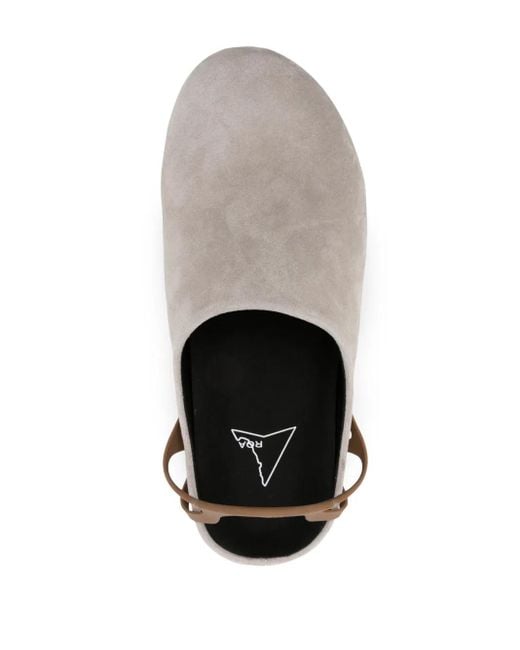 Roa White Fedaia Suede Slides for men
