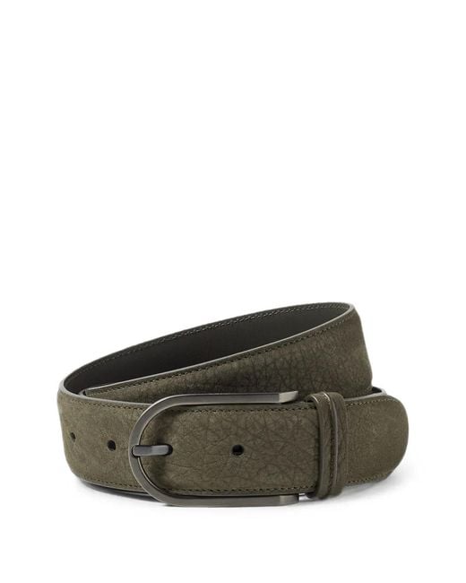 Zegna Green Dark Nubuck Belt for men