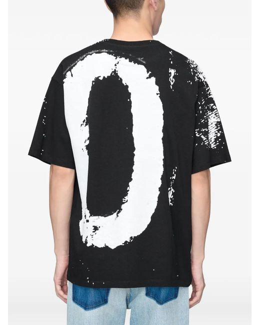 Maison Margiela Black Numbers Graphic-Print T-Shirt for men