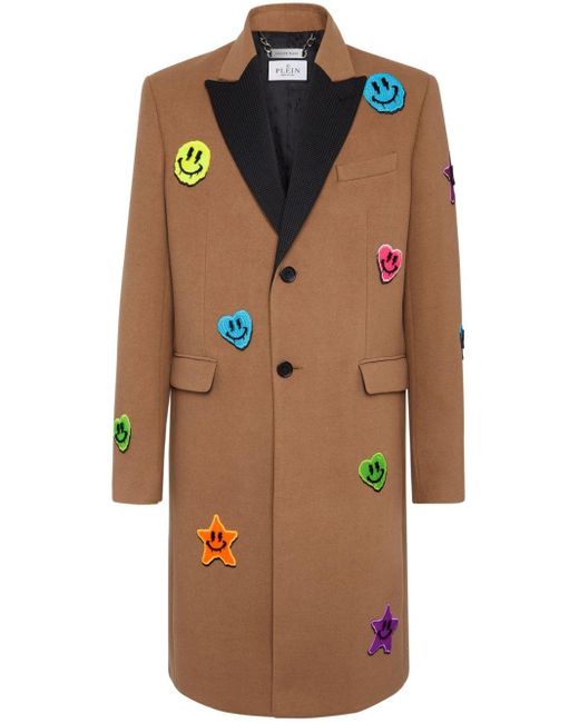 Manteau à patchs Philipp Plein pour homme en coloris Brown