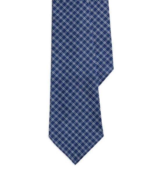 Polo Ralph Lauren Blue Plaid-Pattern Tie for men