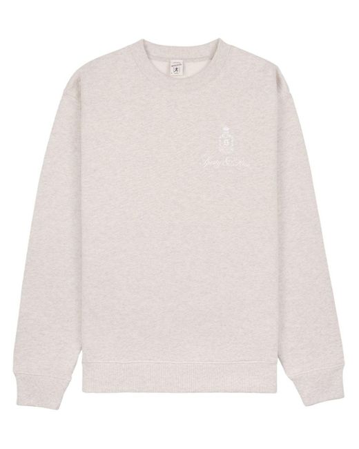 Sporty & Rich Vendome Sweater Met Geborduurd Logo in het White