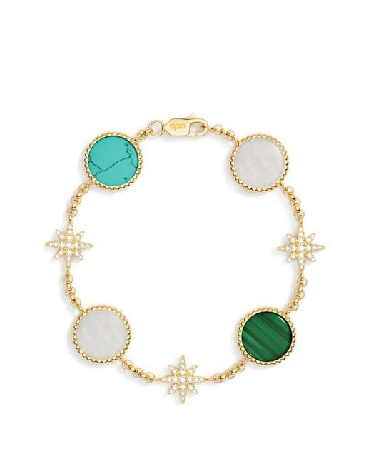 Apm Monaco Green Météorites-Plated Bracelet