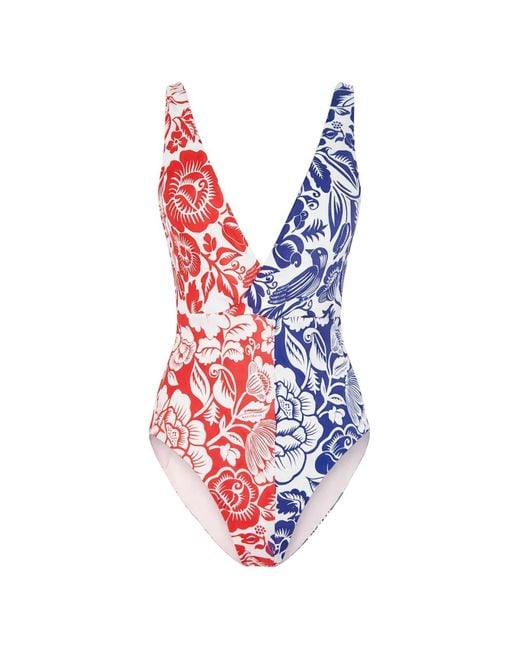 Farm Rio White Cashew And Birds Swimwear