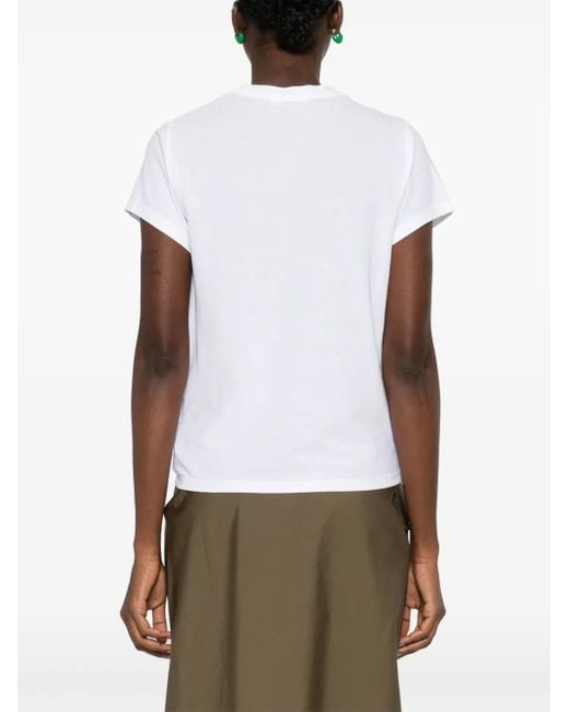 Slowear White Crew-Neck Cotton T-Shirt