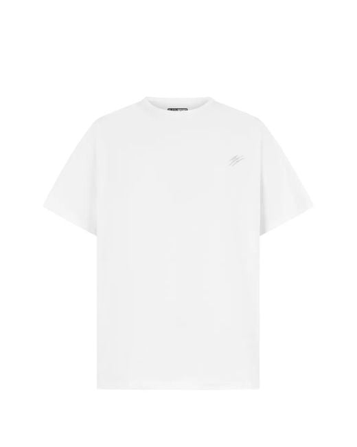 Philipp Plein White Chrome Scratch T-Shirt for men