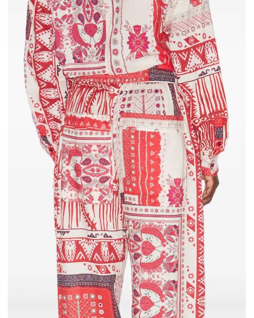 Isabel Marant Red Fedora Pants