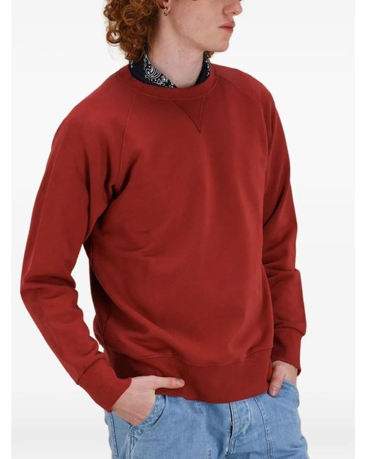 Fortela Red Harvard Raglan-Sleeves Sweatshirt for men