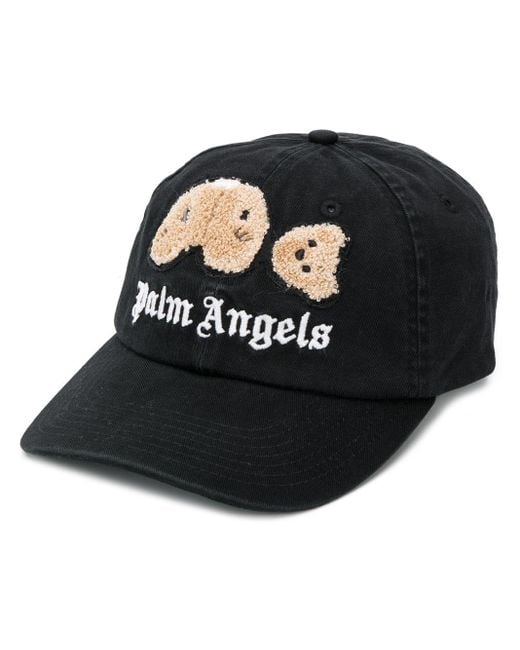 Palm Angels Black Kill The Bear Appliqued Baseball Cap