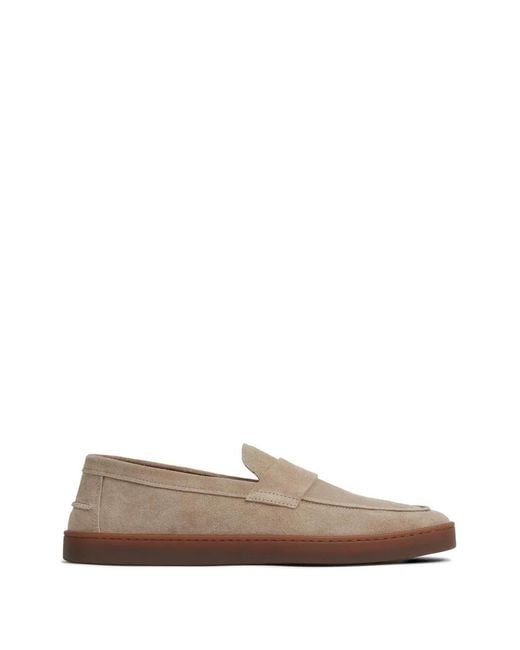 Henderson Brown Suede Loafers for men