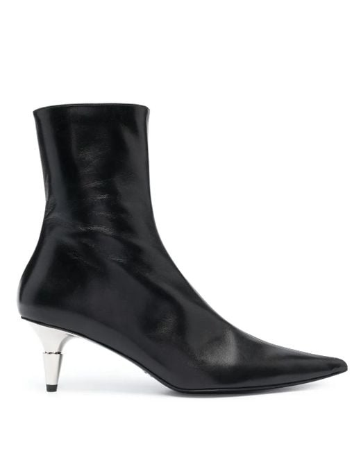 Proenza Schouler Spike Pointed Toe Ankle Boots In Black