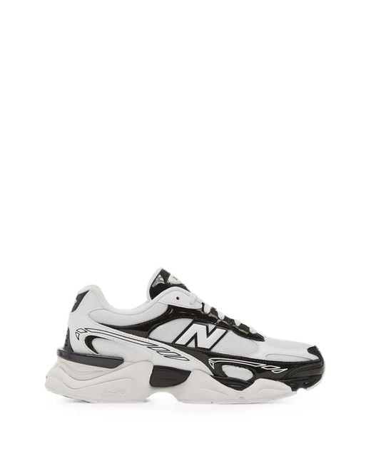 New Balance White 9060R Mesh-Panel Sneakers
