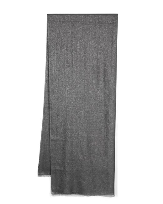 Sciarpa Con Glitter di Brunello Cucinelli in Gray