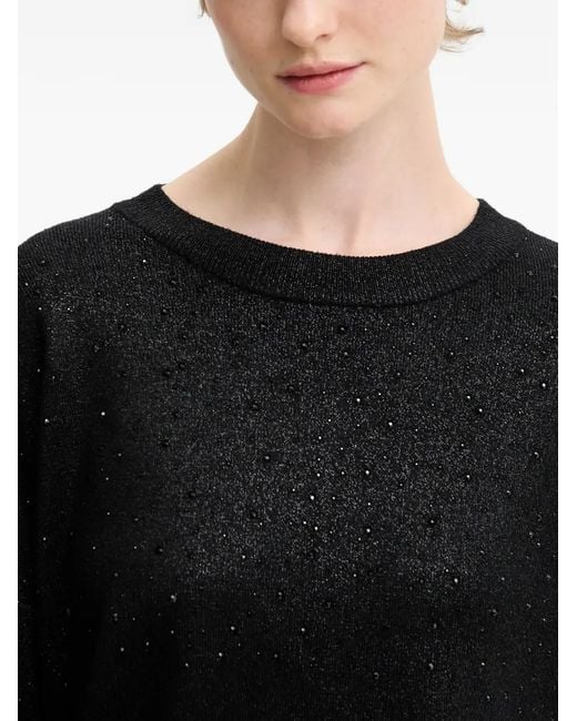 DKNY Black Sparkle Hotfix Sweater