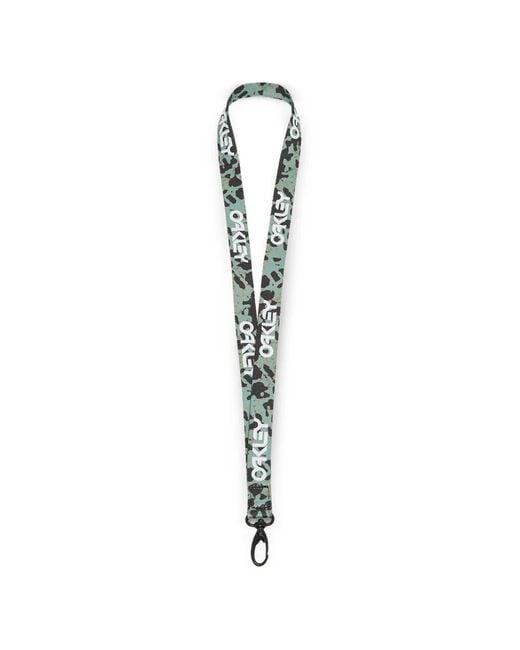 Oakley White Wanderlust Fragment-Pattern Lanyard for men