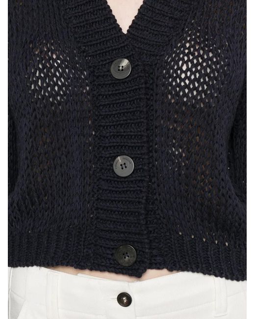 Roberto Collina Black V-Neck Cardigan
