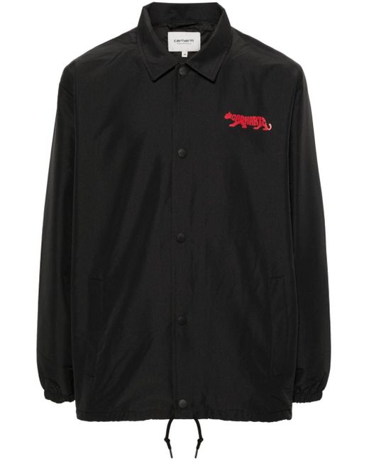 Carhartt Black Rocky Coach Logo-print Shirt Jacket for men