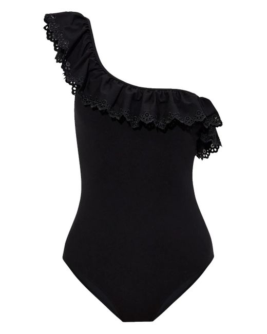 Ulla Johnson Black Solara Maillot Swimsuit