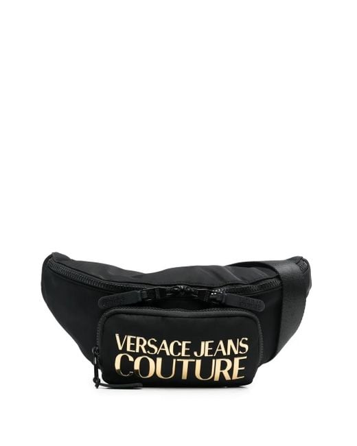 メンズ Versace Jeans Couture ロゴ ベルトバッグ Black