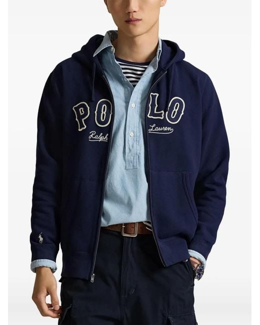 Polo Ralph Lauren Blue Full-zip Hoodie for men