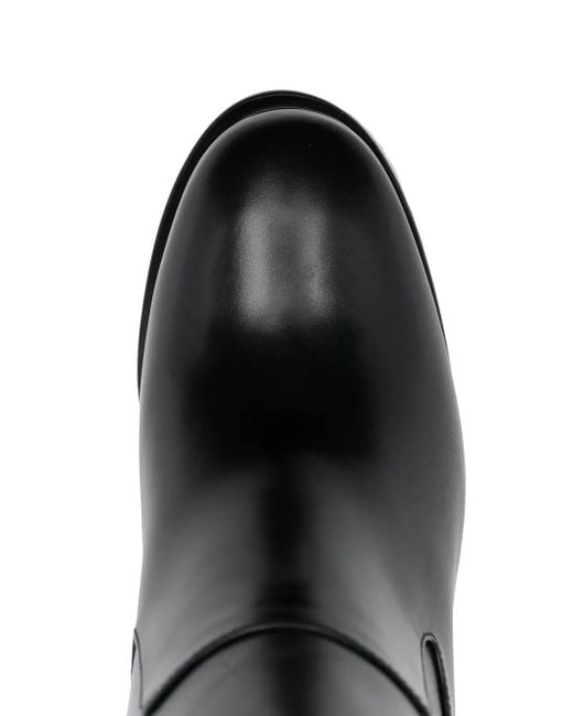 McQueen Black Stiefel Mit Plateau 130Mm