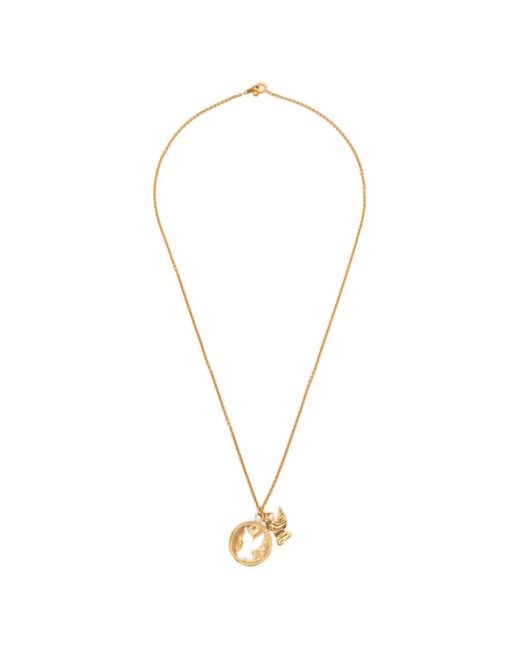 MASU White Angel Hole Coin Necklace