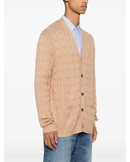 Polo Ralph Lauren Natural Polo Pony Cable-knit Cardigan - Men's - Cotton for men