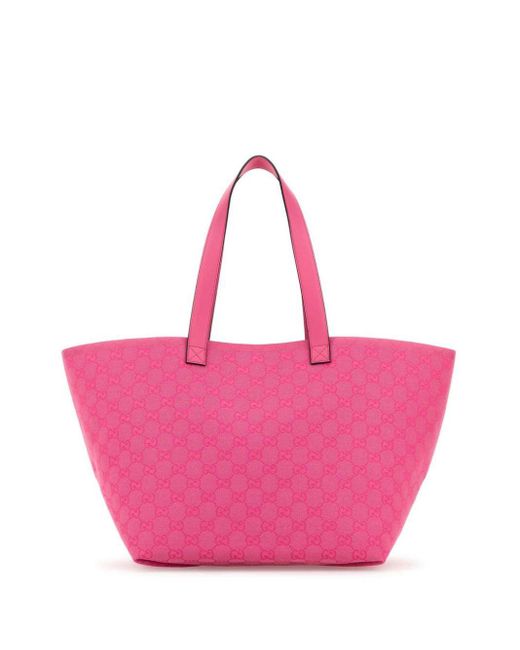 Gucci Gg Supreme Fabric Totissima Shopping Bag in Pink Lyst