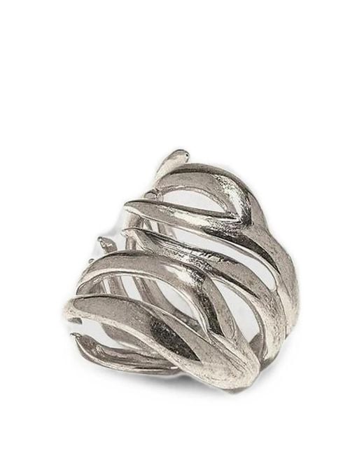 Panconesi White Ritorto Ear Cuff